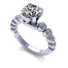 1.10CT round cut diamonds engagement ring