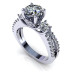 1.25CT round cut diamonds engagement ring