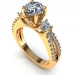 1.50CT round cut diamonds engagement ring