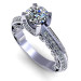 1.95CT round cut diamonds engagement ring