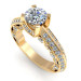 1.95CT round cut diamonds engagement ring