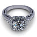 1.45CT round cut diamonds engagement ring