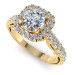 1.90CT round cut diamonds engagement ring