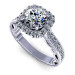 1.50CT round cut diamonds engagement ring