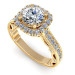 1.50CT round cut diamonds engagement ring