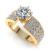 2.35CT round cut diamonds engagement ring