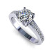 1.05CT round cut diamonds engagement ring