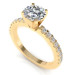 0.75CT round cut diamonds engagement ring