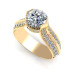 1.65CT round cut diamonds engagement ring