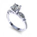1.25CT round and marquise cut diamonds engagement ring