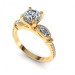 0.90CT round and marquise cut diamonds engagement ring