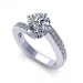 0.90CT round cut diamonds engagement ring
