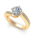0.70CT round cut diamonds engagement ring