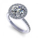 1.20CT round cut diamonds engagement ring
