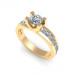 1.40CT round cut diamonds engagement ring