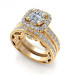 1.65CT round cut diamonds bridal set
