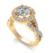 1.65CT round cut diamonds engagement ring