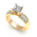 1.15CT princess and round cut diamonds engagement ring