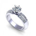 1.50CT round cut diamonds engagement ring