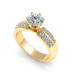 1.35CT round cut diamonds engagement ring