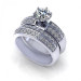 1.60CT round cut diamonds bridal set