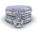 1.15CT round cut diamonds bridal set