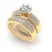 1.15CT round cut diamonds bridal set