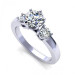 0.95CT round cut diamonds engagement ring