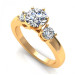 1.55CT round cut diamonds engagement ring