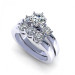 1.55CT round cut diamonds bridal set