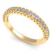 0.25CT round cut diamonds wedding band