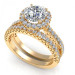 1.25CT round cut diamonds bridal set