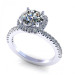 0.85CT round cut diamonds engagement ring