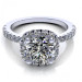 0.75CT round cut diamonds halo rings