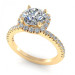 0.85CT round cut diamonds engagement ring