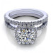 1.00CT round cut diamonds bridal set