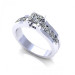 1.25CT princess and round cut diamonds engagement ring