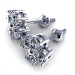 1.00CT round cut diamonds diamond earrings