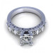 0.95CT princess and round cut diamonds engagement ring