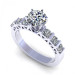 0.95CT round cut diamonds engagement ring