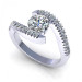 0.85CT round cut diamonds engagement ring