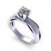 0.80CT cushion cut diamonds solitaire ring