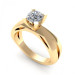 1.00CT cushion cut diamonds solitaire ring