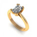 0.80CT emerald cut diamonds solitaire ring