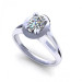 0.35CT oval cut diamonds solitaire ring