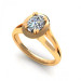 1.00CT oval cut diamonds solitaire ring