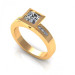0.75CT princess cut diamonds engagement ring