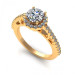 1.85CT round cut diamonds engagement ring