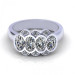 1.26CT oval and round cut diamonds wedding band