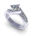 2.05CT princess cut diamonds engagement ring